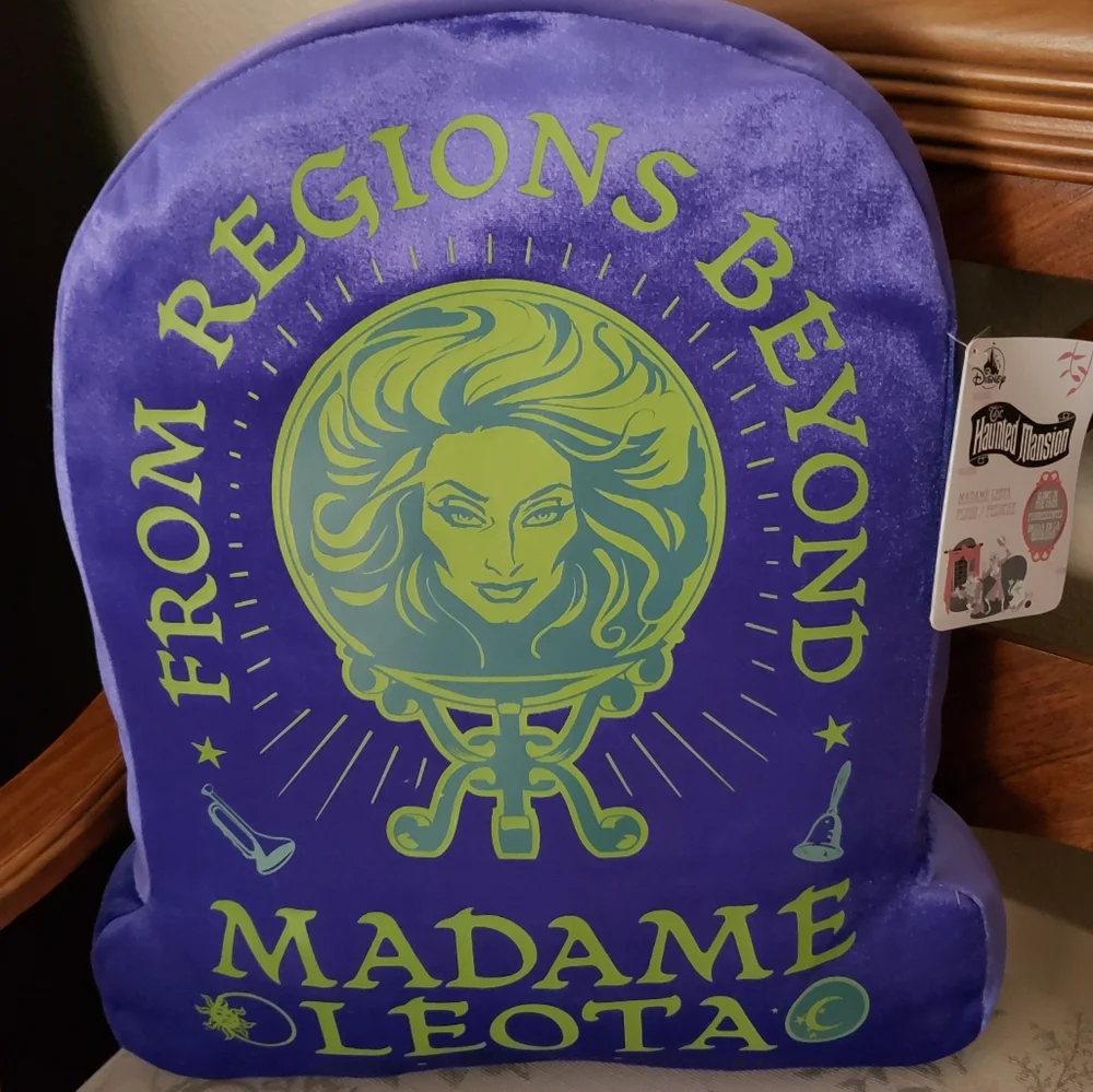 Disney Haunted Mansion Madame Leota Glow in the Dark Pillow NWT